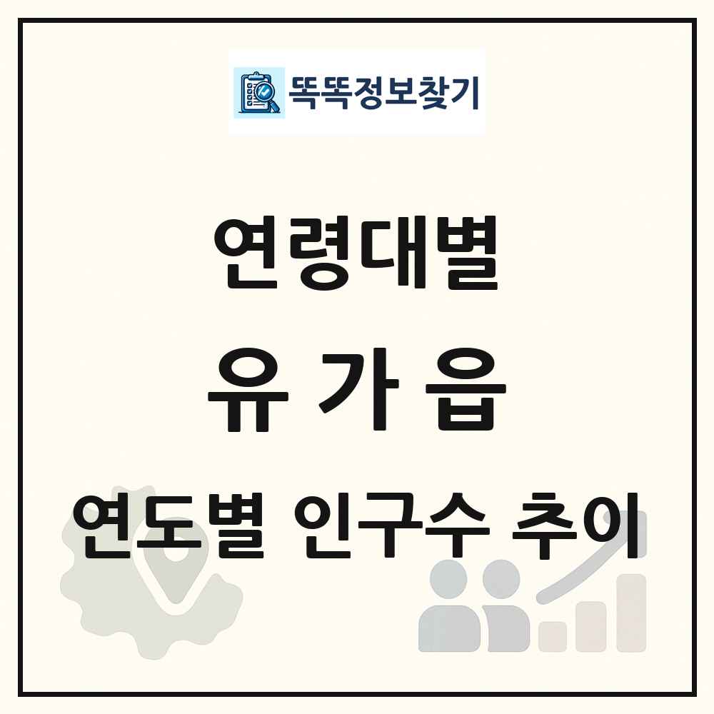 유가읍 생애주기별 인구수 링크 그림